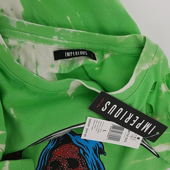 NWT Imperious Grim Reaper Studded Cotton T-Shirt - Picture 6 of 7